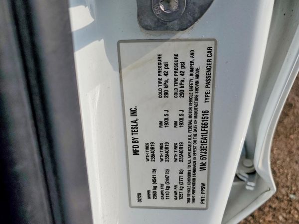 2020 TESLA MODEL 3
