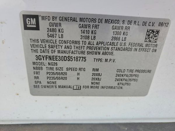 2013 CADILLAC SRX