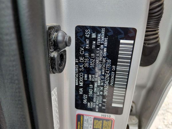 2022 KIA RIO LX, S
