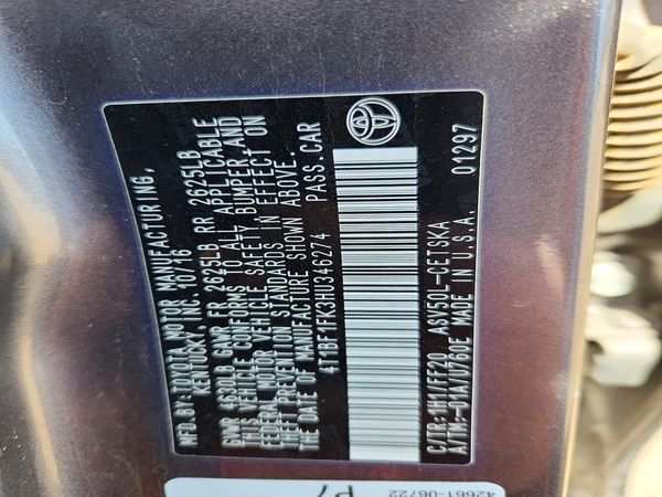 2017 TOYOTA CAMRY