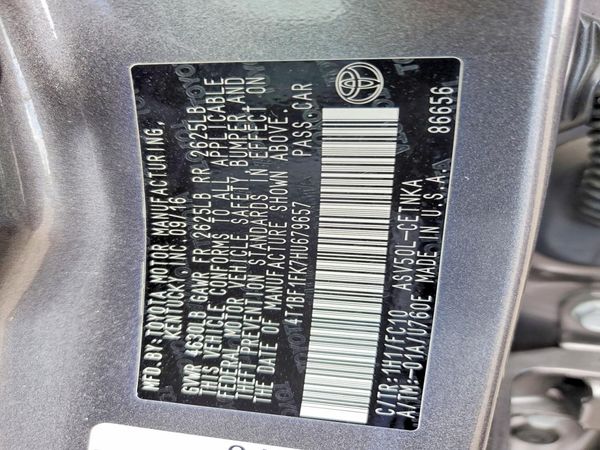 2017 TOYOTA CAMRY LE/SE/XLE/XSE