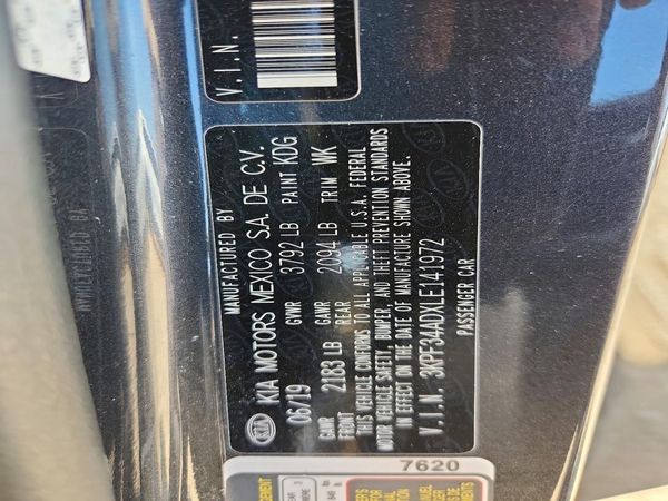 2020 KIA FORTE GT Line