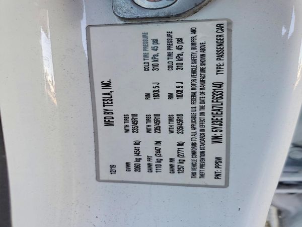 2020 TESLA MODEL 3