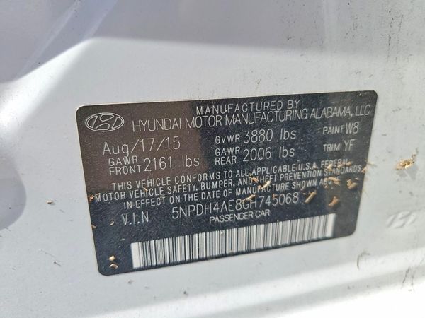 2016 HYUNDAI ELANTRA