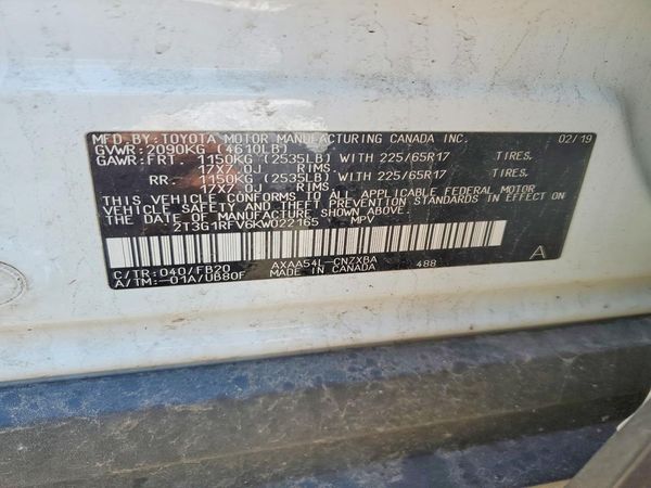 2019 TOYOTA RAV4 LE