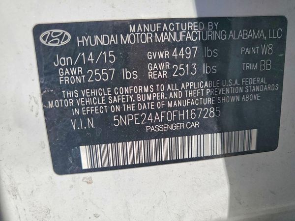 2015 HYUNDAI SONATA