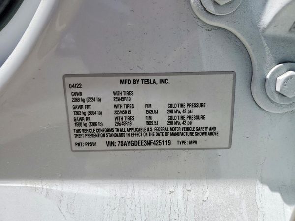 2022 TESLA MODEL Y