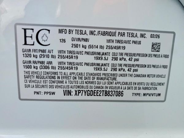 2026 TESLA MODEL Y