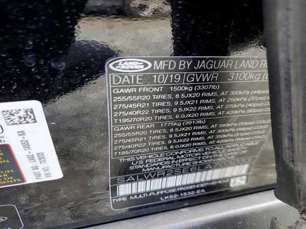 2020 LAND ROVER RANGE ROVER SPORT P525 HSE