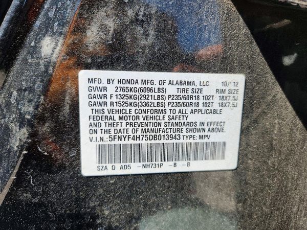 2013 HONDA PILOT EXL-N