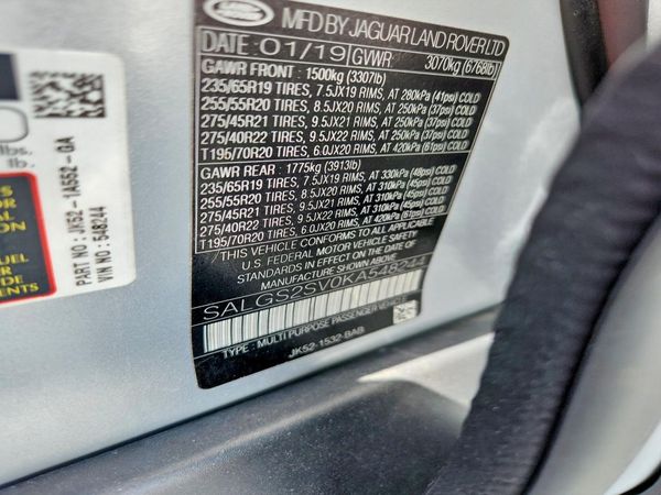 2019 LAND ROVER RANGE ROVER HSE