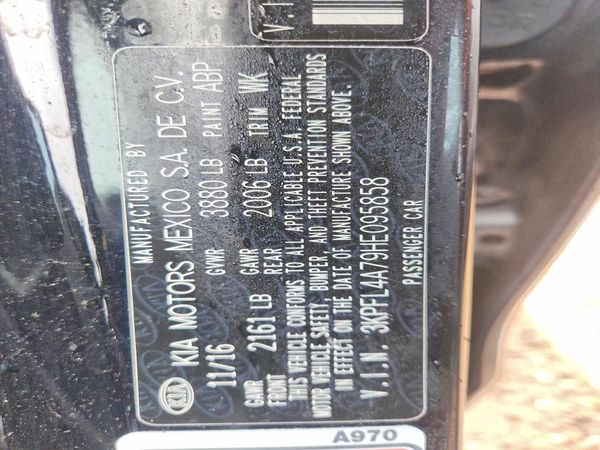 2017 KIA FORTE LX Popular, S