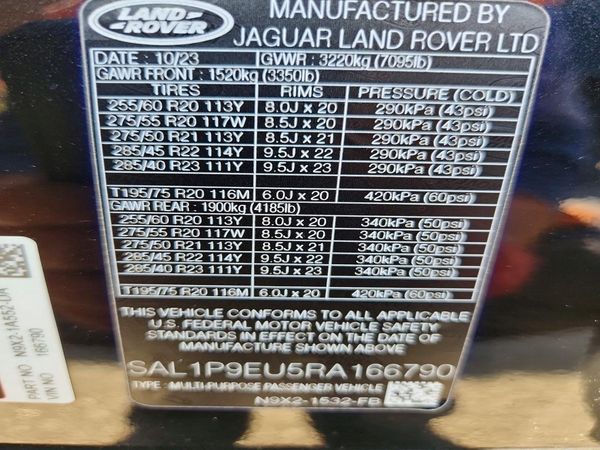 2024 LAND ROVER RANGE ROVER SPORT P360 SE