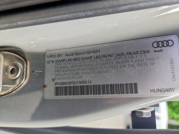 2018 AUDI RS3