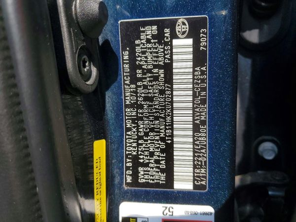 2019 TOYOTA CAMRY