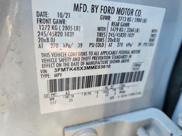 2021 FORD MUSTANG GT