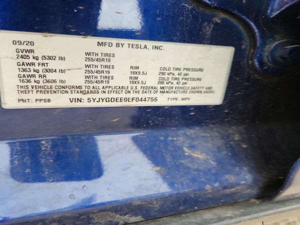 2020 TESLA MODEL Y
