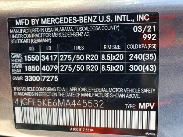 2021 MERCEDES-BENZ GLS GLS450-4M