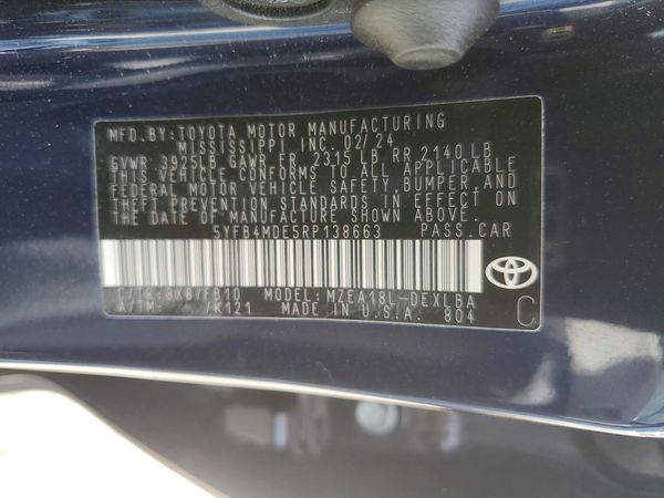 2024 TOYOTA COROLLA