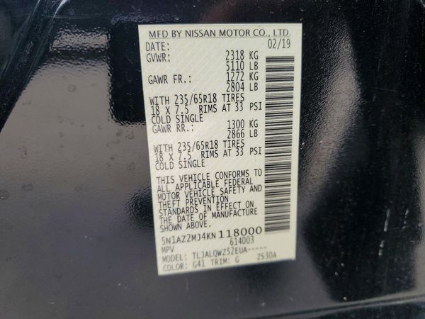 2019 NISSAN MURANO