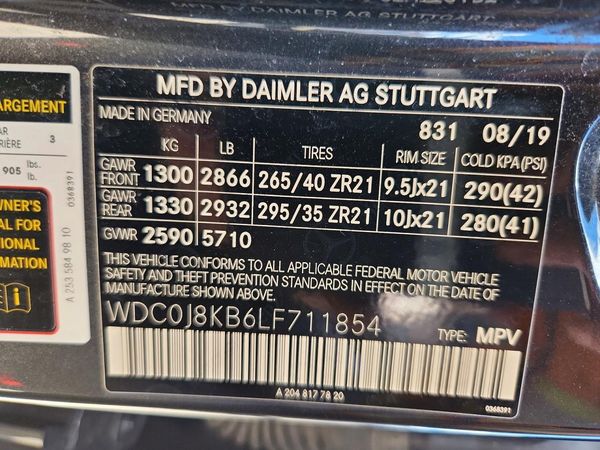 2020 MERCEDES-BENZ GLC COUPE AMG GLC 63 S