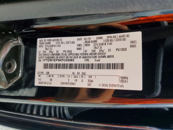 2019 FORD F150