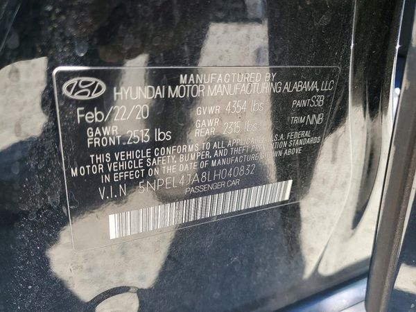 2020 HYUNDAI SONATA SEL
