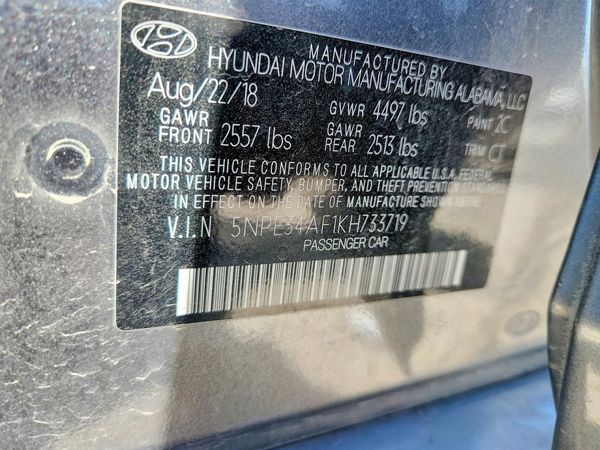 2019 HYUNDAI SONATA
