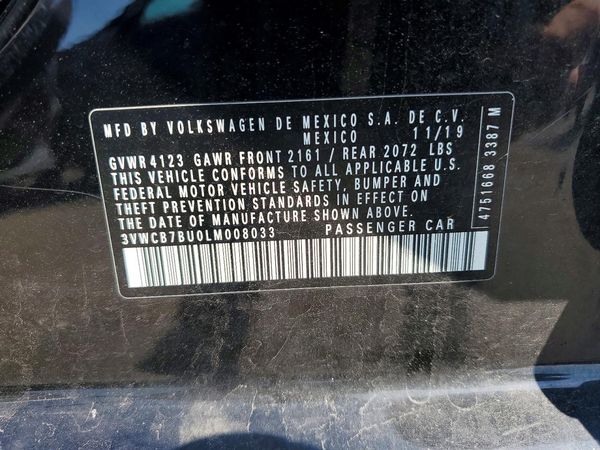 2020 VOLKSWAGEN JETTA
