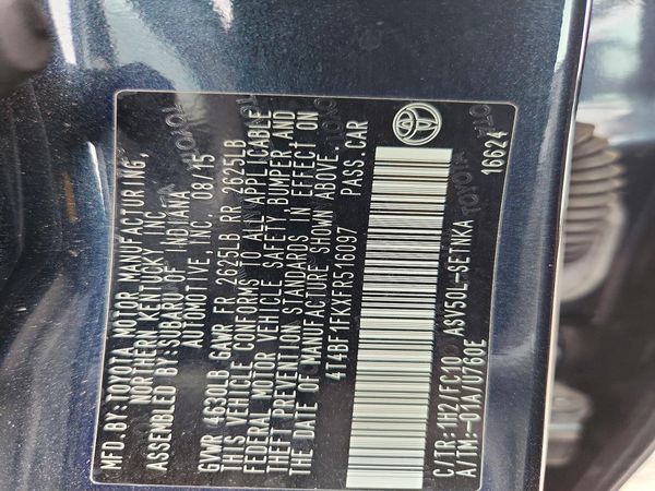 2015 TOYOTA CAMRY