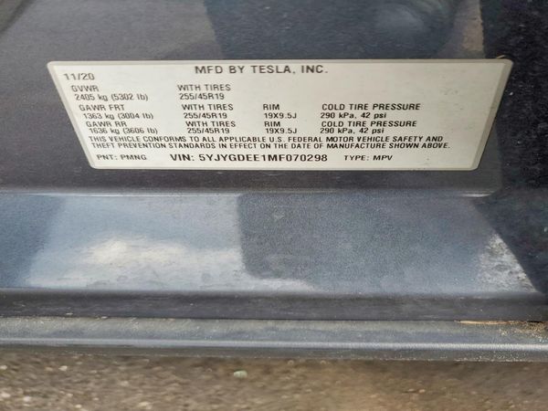 2021 TESLA MODEL Y