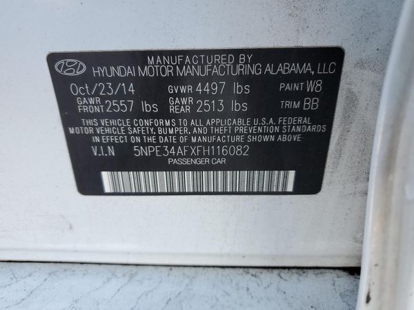 2015 HYUNDAI SONATA
