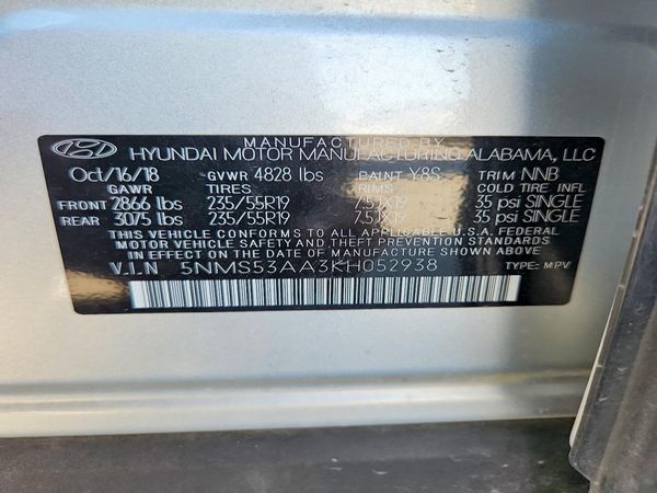 2019 HYUNDAI SANTA FE Limited, Ultimate
