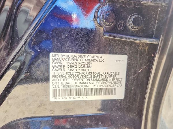 2022 ACURA ILX Premium Package