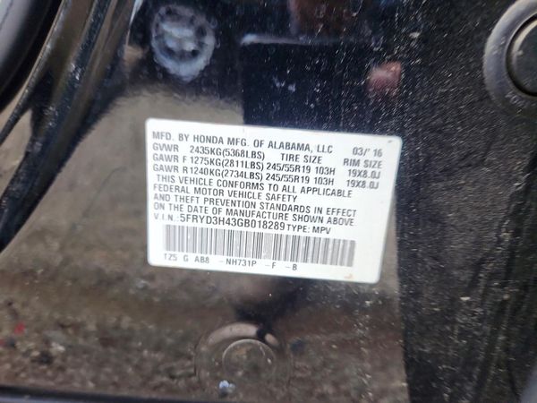 2016 ACURA MDX Tech