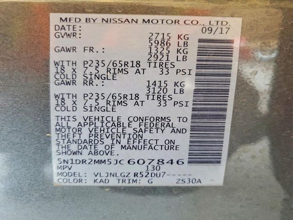 2018 NISSAN PATHFINDER