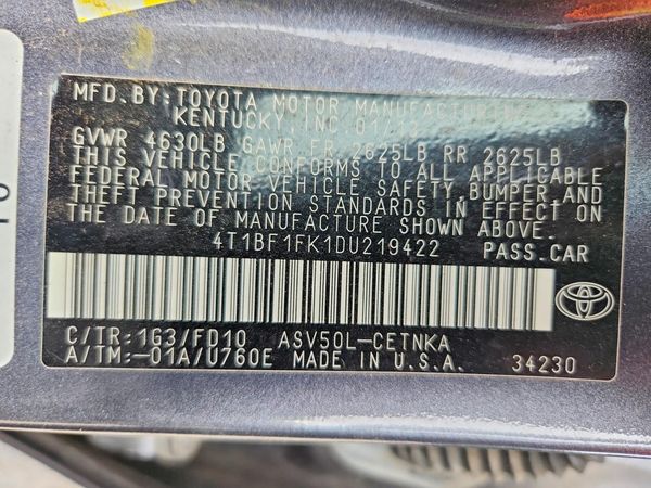 2013 TOYOTA CAMRY