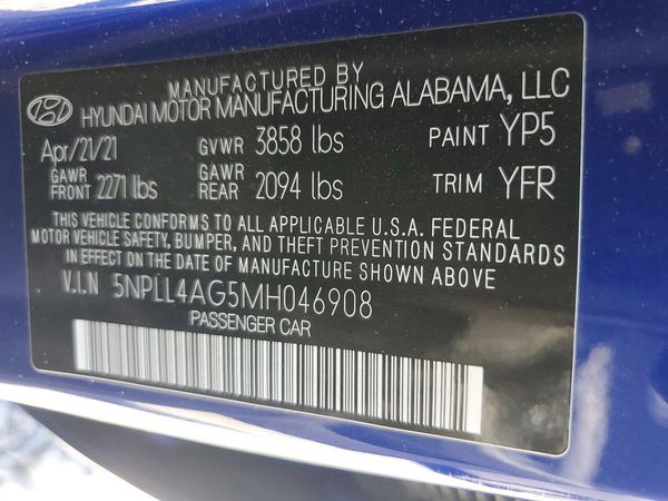 2021 HYUNDAI ELANTRA SE