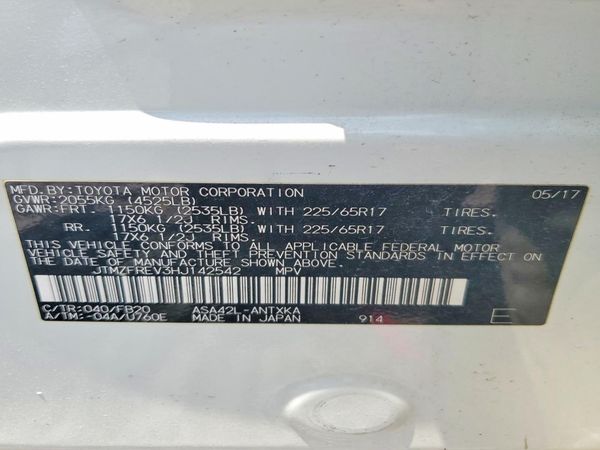 2017 TOYOTA RAV4 LE