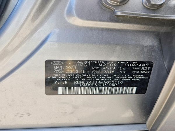 2021 HYUNDAI SONATA HYBRID Blue