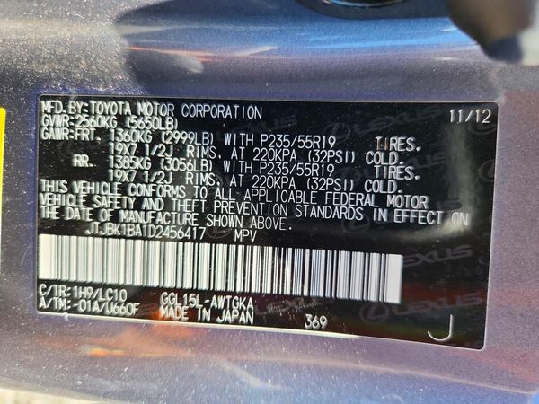 2013 LEXUS RX 350