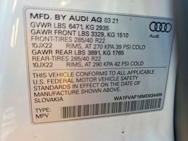 2021 AUDI Q8