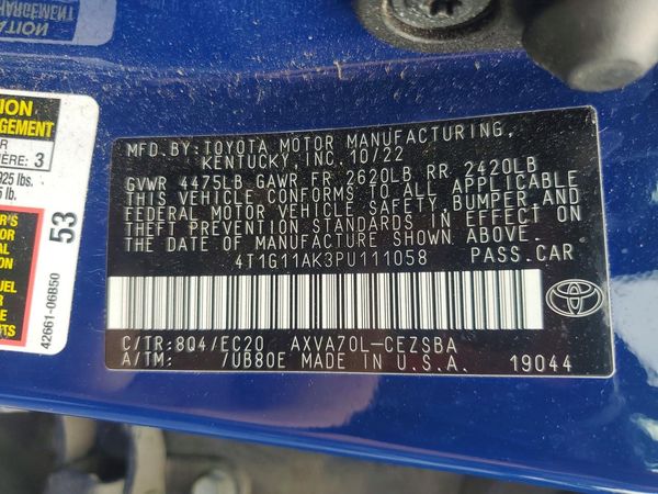 2023 TOYOTA CAMRY SE