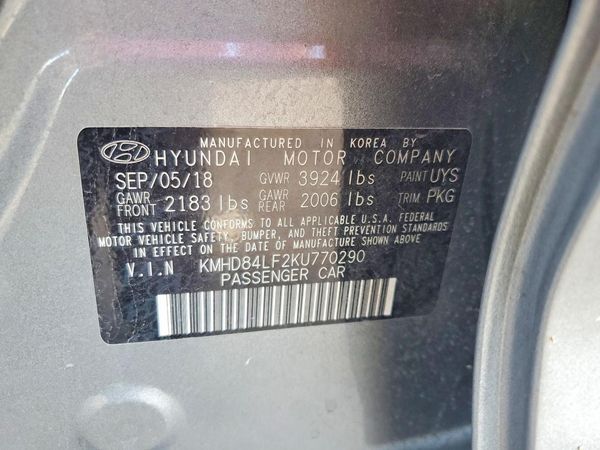 2019 HYUNDAI ELANTRA