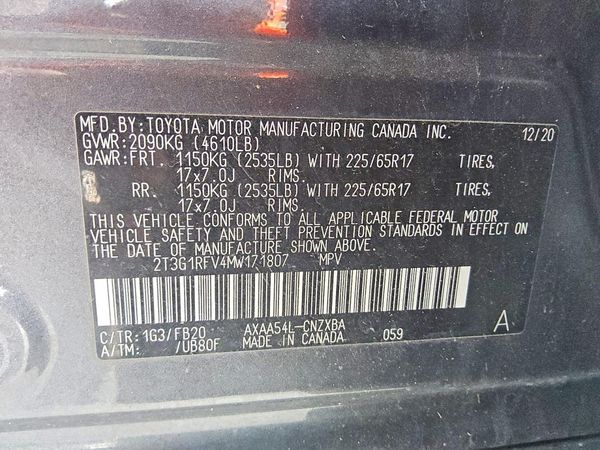 2021 TOYOTA RAV4 LE