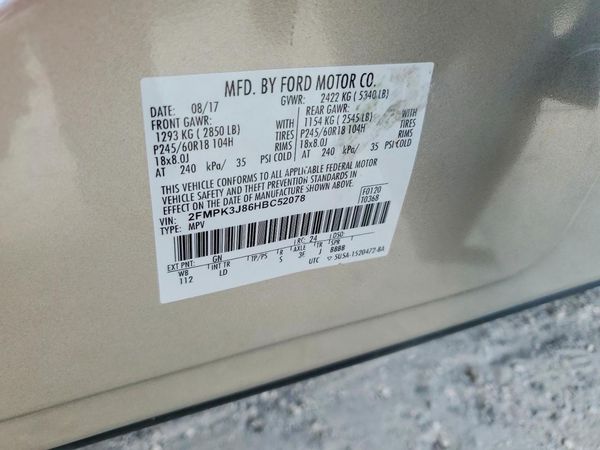 2017 FORD EDGE SEL