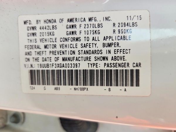 2016 ACURA TLX Base