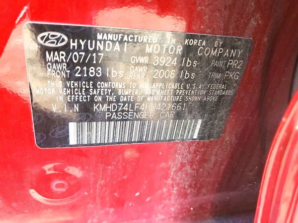 2017 HYUNDAI ELANTRA SE Base