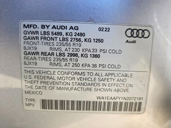 2022 AUDI Q5