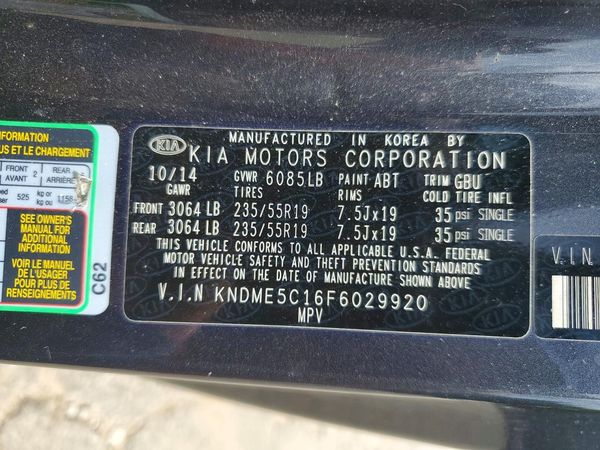 2015 KIA SEDONA TOP - High Level